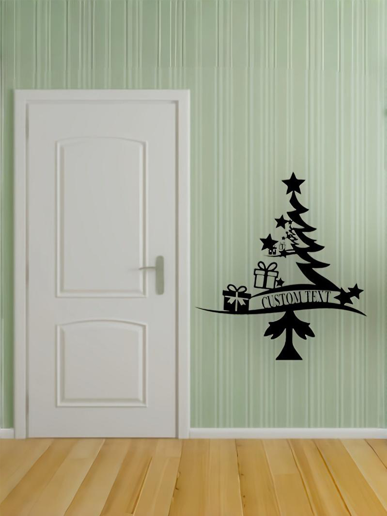 Personalized Metal Christmas Tree Wall Art